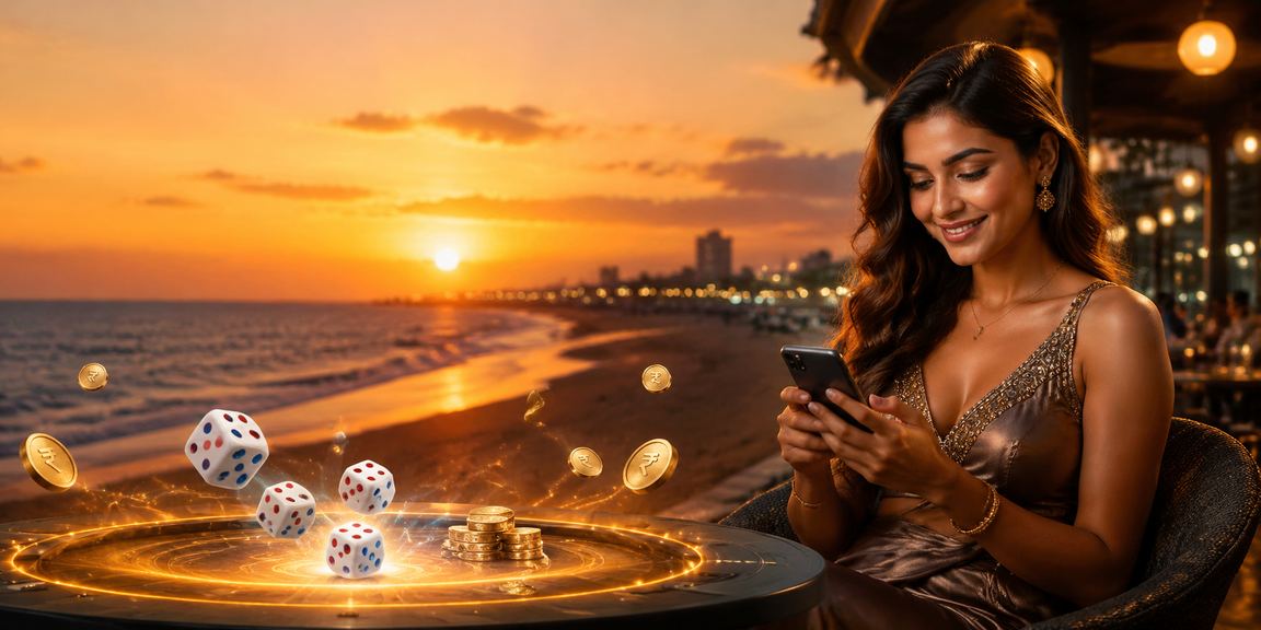 User playing Indian dice game on mobile interface